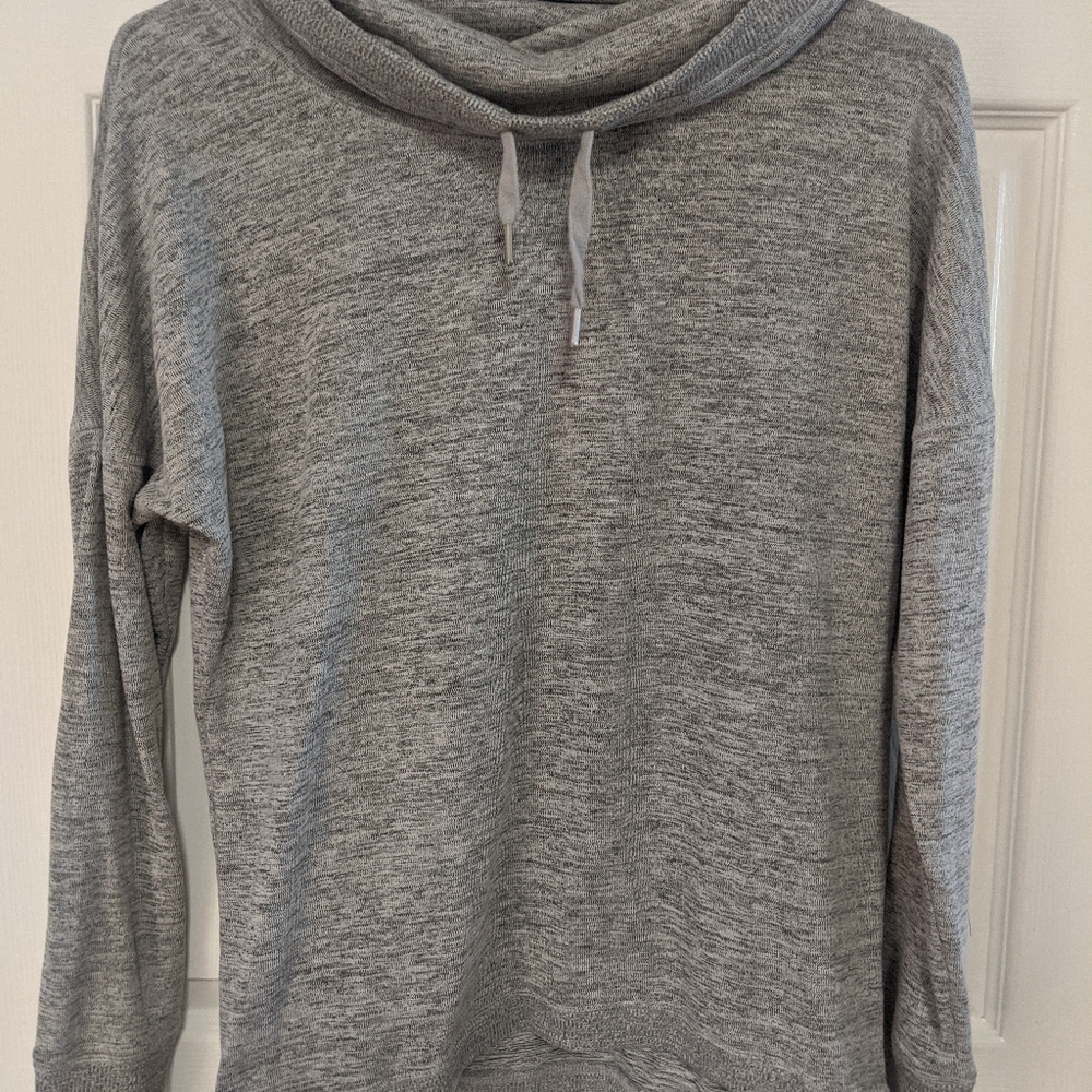Gerry Women's Long Sleeve Funnel Neck Pullover Sweater Heather Grey Size XL/XG